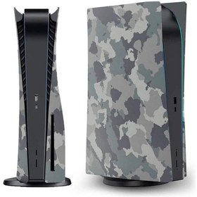 Resim PS5 CD Sürüm Uyumlu - Army Kamuflaj Desenli Konsol Faceplate Shell Covers Kapakları 