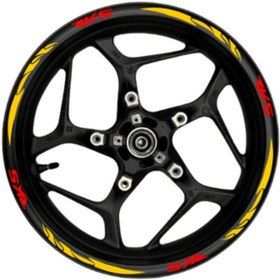 Resim 16 Parça Rks Jant Şeridi Model 1 Kırmızı Sarı 