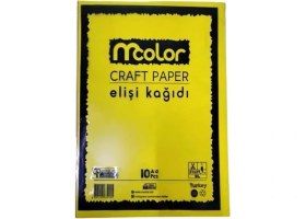 Resim Mcolor A4 90 gr Çok Renkli Elişi Kağıdı 10'lu Paket 