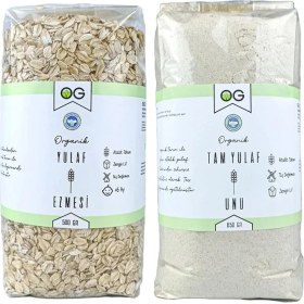 Resim Leaf Shop Organik Yulaf Ezmesi ve Organik Yulaf Unu Seti +6 Ay 