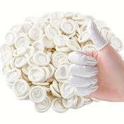 Resim Silikon Parmak Kapakları 50/100 Paket - Dayanıklı ve Tekrar Kullanılabilir Parmak Koruyucuları, Toz Geçirmez, Anti-Statik, Güzellik, Dövme, Nakış ve Elektronik Tamir için Uygun 