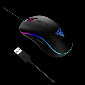 Resim Teknoteg - Rsr - Gamdıas Aura Gs3, Çok Renkli Aydınlatma, USB Kablolu, 6 Tuşlu, Gaming Mouse, 3600DPI, Siyah 