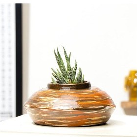 Resim Aurora Trinity El Yapımı Seramik Vazo Renkli 