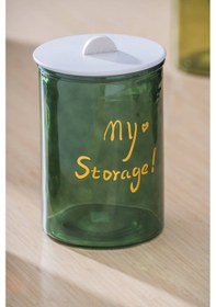 Resim Acar Pierre Ahşap Kapaklı Kavanoz Seti - 24 Cm Yeşil 