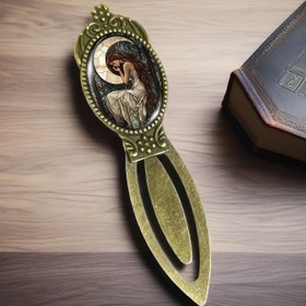 Resim JWEIJIAO Vintage Bronz Antika Cam Panelli & Ay Tanrıçası Vitray Tarzı Kitap Ayracı - Şık Dekoratif Kitap Ayracı, Dayanıklı Hediye, Kadınlar ve Edebiyat Tutkunları İçin Ev ve Ofis Kullanımı 