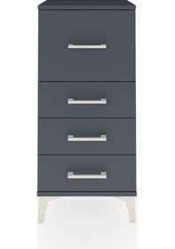 Resim Arges Komodin 4 Çekmeceli 44x30x96 Antrasit-antrasit Antrasit 