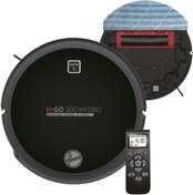 Resim Hoover H-GO 300 HYDRO 2si1 Arada Akıllı Robot Süpürge, Süpürme ve Paspaslama, 350 ml Hazne, 120 dk Pil Ömrü, 18 V Siyah 