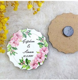 Resim Ahşap Nikah Buzdolabı Magnet 06(30 Adet) 