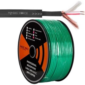 Resim Zibox MagicVoice B96 Profesyonel 2 Damarlı Blendajlı Enstrüman Mikrofon Kablosu Stereo 100 Metre (Yeşil) 