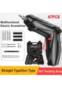 Resim Zilinn 47pcs 3.6v Araçlar Seti Ev Bakım Onarım Şarj Edilebilir Lityum Pil Ev Elektrikli Matkap Akülü Tornavida 