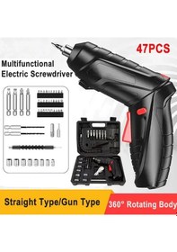 Resim Zilinn 47pcs 3.6v Araçlar Seti Ev Bakım Onarım Şarj Edilebilir Lityum Pil Ev Elektrikli Matkap Akülü Tornavida 