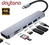 Resim Fc-17 Type-C To 3*usb 3.0 4K Ultra Hd HDMI Sd Tf Kart Girişli 7ın1 Çevirici Hub Adaptör Daytona