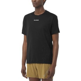 Resim Salomon Sense Aero Graphic Erkek Siyah Koşu Tişört 