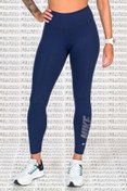 Resim Nike One Training Diamond Shine 7\u002F8 Leggins 2 Cepli Yapay Elmaslı Toparlayıcı Tayt Lacivert 