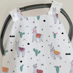 Resim Lama Pamuk Müslin Puset Örtüsü 