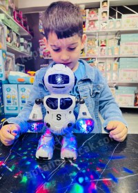 Resim Dans Eden 360 Derece Dönebilen Sesli Işıklı Robot Oyun Seti 