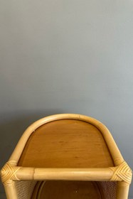 Resim Okman Hawaii 2 Katlı Çok Amaçlı Fiskos Raf Rattan - El Yapımı - Özel Tasarım 35×38×85 cm 