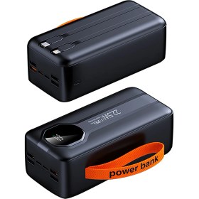 Resim EXENAR 50.000 mAh Hızlı Şarj PD 22.5W Taşıma Askılı Powerbank 4x USB 2x Type-C Kendinden Kablolu Powerbank 