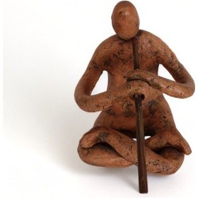 Resim Ney Çalan Adam Seramik Heykel 