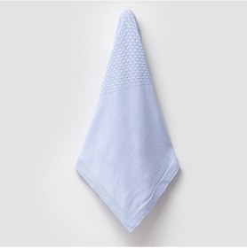 Resim Kalp Desenli Triko Battaniye - 80x90 Mavi 