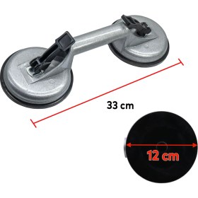 Resim Çiftli Vakumlu Alüminyum Cam Vantuzu Fayans Ahşap Metal Tutucu Taşıma Araba Kaporta Göcük Çektirme 2 