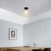 Resim 1 adet Modern Spiral Işık Armatürü E27 Vida Tabanı ile - Mat Siyah & Gümüşü Döküm Demir, Yarı-Gömme Kurulum için Oturma Odası, Yatak Odası, Koridor, Balkon - Sert Bağlantı, Ampul Dahil Değil, İç Mekan Aydınlatması, Çağdaş Aydınlatma, Dayanıklı Aydınlatma 