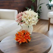 Resim 33.02cm Gerçekçi 3D Plastik Shan Dan Zambak Buketi, Çeşitli Oda Türleri için Zarif Ev Dekoru, Noel, Şükran Günü, Sevgililer Günü, Anneler Günü, Mezuniyet için Masaüstü Çiçek Düzenlemesi - Kap Dahil Değil 