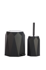 Resim okacih 2'li Banyo Seti Çöp Kovası Tuvalet 2 Parça 