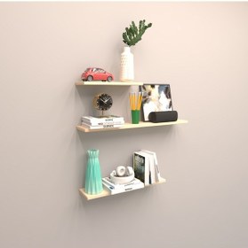 Resim Rafkestir 3 Lü Raf Set ( 80 - 60 - 40 ) Akçaağaç ( Mat ) 