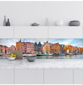 Resim Mutfak Tezgah Arası Folyo Fayans Kaplama Folyosu Amsterdam 