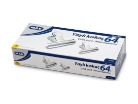Resim Beyaz 960 Metal Yaylı Kıskaç 64 Mm 1 Paket 12 Adet 