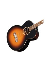 Resim Epiphone El Capitan J-200 Studio Elektro Akustik Bas Gitar Aged Vintage Sunburst 