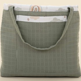 Resim Bebek Bakım Çantası - Haki Muslin - Yeşil Gökkuşağı 