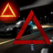 Resim 1 araba üç ayaklı uyarı işareti, yansıtıcı tanımlama işareti, tehlike uyarı işareti, araba yol güvenliği uyarı katlanabilir üç ayaklı acil durum aracı, üç ayaklı yansıtıcı dikey katlanabilir araç tehlike işareti 