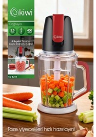Resim Kiwi KC-8244 8 Bıçaklı 2.5 L Doğrayıcı & Rondo 