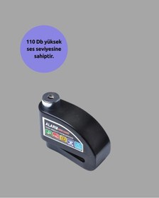 Resim Güvenlik Sensörlü Alarmlı Disk Kilidi Motosiklet Bisiklet İçin 