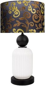 Resim MİNİMAL E-TİCARET & BİLGİ TEKNOLOJİLERİ Lotus Opal Black - White Cam Abajur 