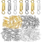 Resim 30 adet Spiral Bileklik Kolye Tokası, Çizgi Dikey Bağlantı Tokası, Diy Takı Yapım Aksesuarları için Kıvrılmış Toka 