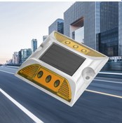 Resim Yaleker Güneş Enerjili Alüminyum Yol Tabela Işığı - İki Yönlü Yansıyan Led Yol Tespit Cihazı Sarı 