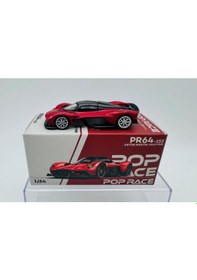 Resim Pop Race Aston Martin Valkyrie - Supernova Red 152 1/64 Kırmızı - Siyah 
