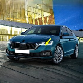 Resim Vass41 Skoda Octavia 4 2020-2024 Far Yıkama Kapağı Sol Ön 5E3955109 
