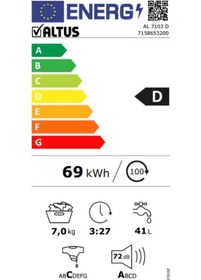 Resim Altus AL 7103 D 1000 Devir 7 KG Çamaşır Makinesi 