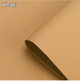 Resim Kendinden Yapışkanlı Deri Tamir Yama Bandı Kendinden Yapışkanlı Ev Dıy Düzeltme Khaki 100cm X 138cm 