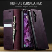 Resim Gaojunshop01 Luxury Vintage Brownness Samsung Uyumlu S20 Plus Cüzdan Kapak Kartlık Rfıd Ayaklı 