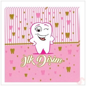Resim İlk Dişim Peçete 33cm X 33cm, 20 Adet - Pembe 