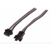 Resim Sanec 2,5mm Jst Sm 4pin Siyah Seyyar Kablolu Konnektör Dişi Erkek Takım 20CM+20CM - 0,25MM 