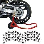 Resim Dunlop Beyaz 3D Lastik Yanak Yazısı 