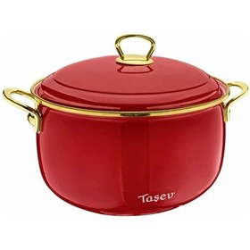 Resim Taşev Sultan - 24 Cm Tencere Kırmızı Kırmızı 