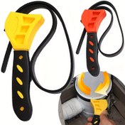 Resim 6 İnç Ayarlanabilir Kayış Anahtarı - Yağ Filtresi Sökme, Şişe Açacağı ve Boru Bağlantıları için Ağır Hizmet Tipi Plastik Ergonomik Tutma Aracı - Sarı-Kırmızı Çizilmez Tasarım, Yağ Filtre Aracı | Ayarlanabilir Anahtar | Çiziksiz Tasarım, Yağ Filtre Anahtarı 