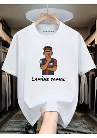 Resim Lamine Yamal Baskılı Tişört BEYAZ 